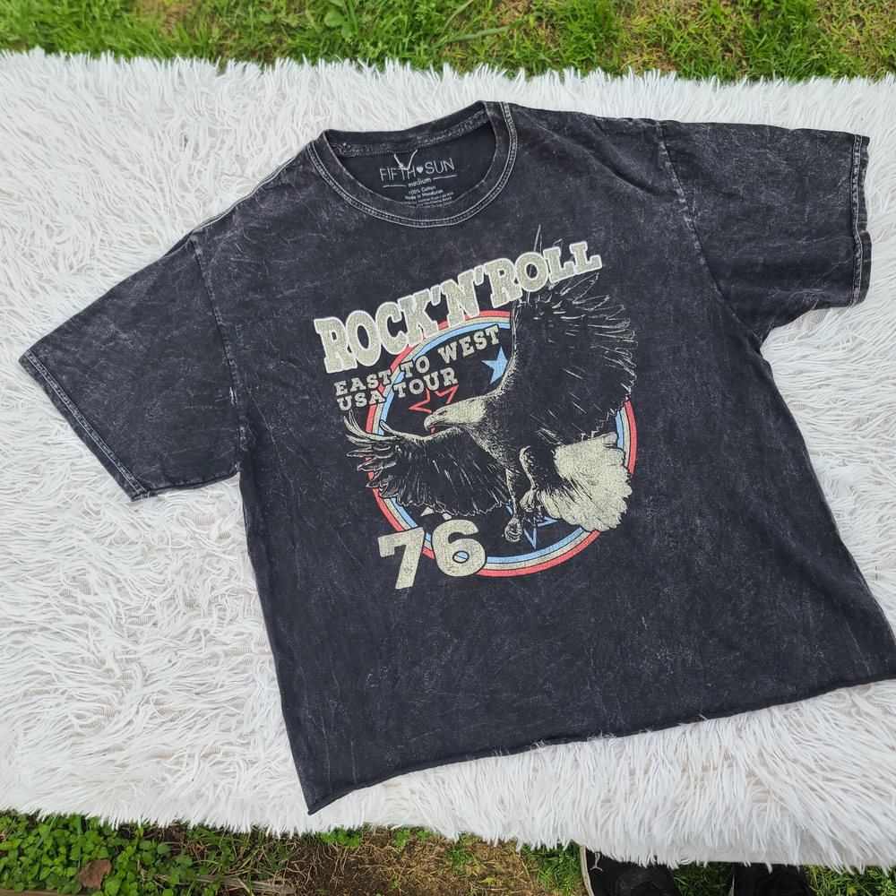 Fifth Sun Black Rock N Roll Graphic Tee
